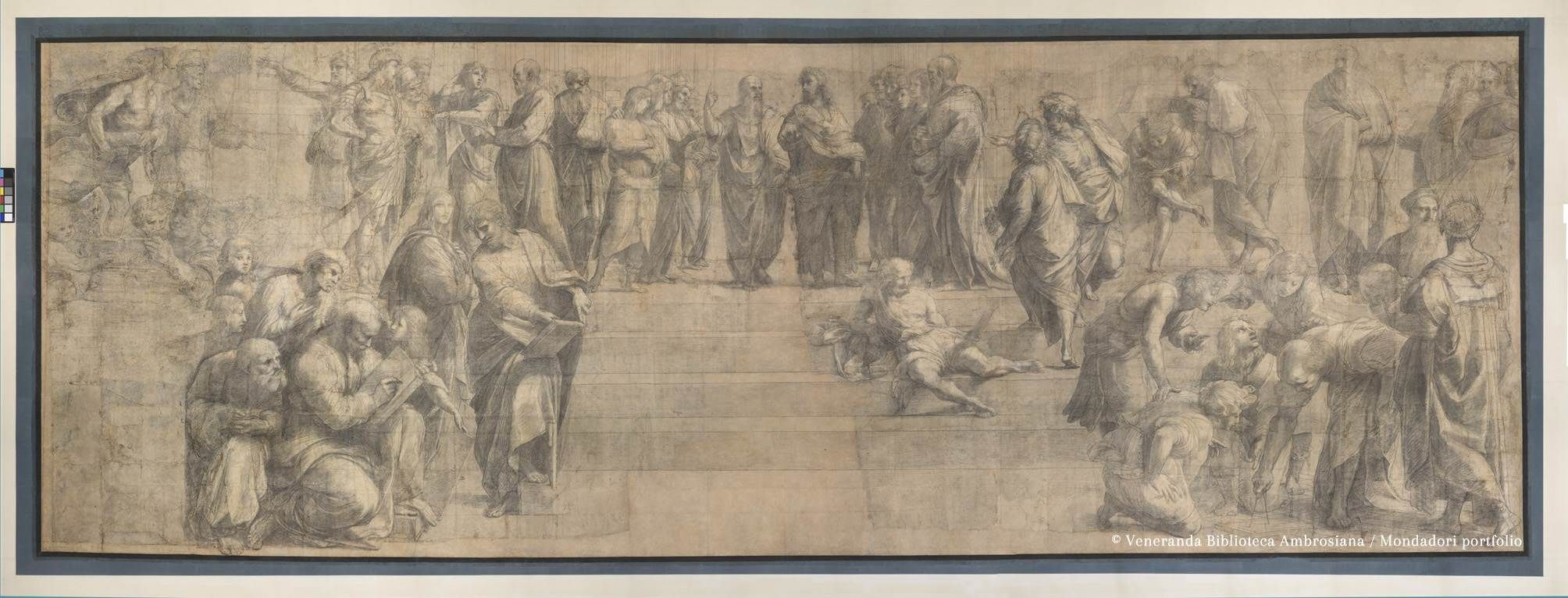 Sanzio, Cartone preparatorio per la Scuola di Atene