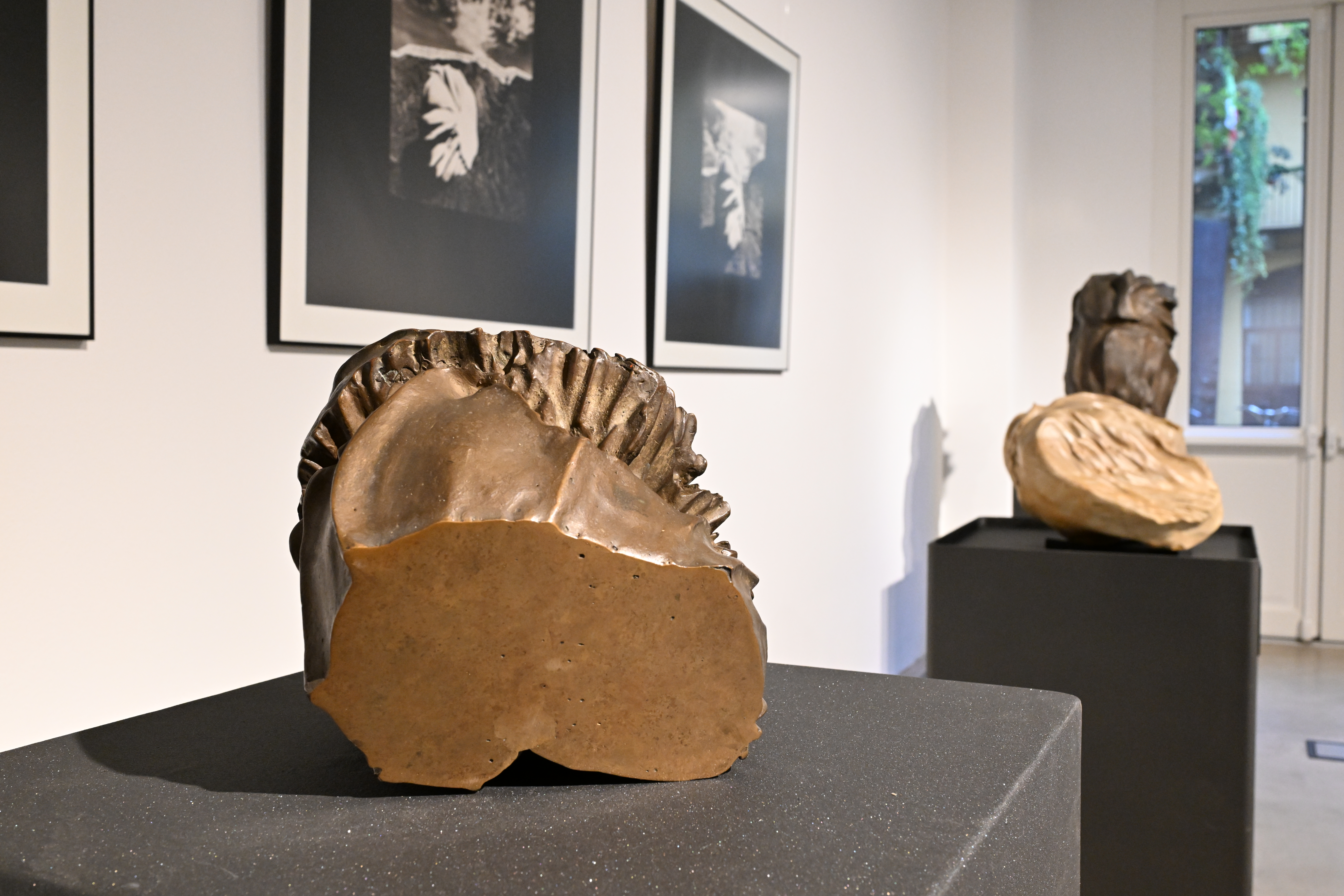 Alcune sale della mostra Oltre il giardino. La Natura nell’opera di Francesco Somaini allestita presso la Fondazione Francesco Somaini Scultore ETS fino al 31 maggio 2025.
